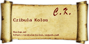 Czibula Kolos névjegykártya